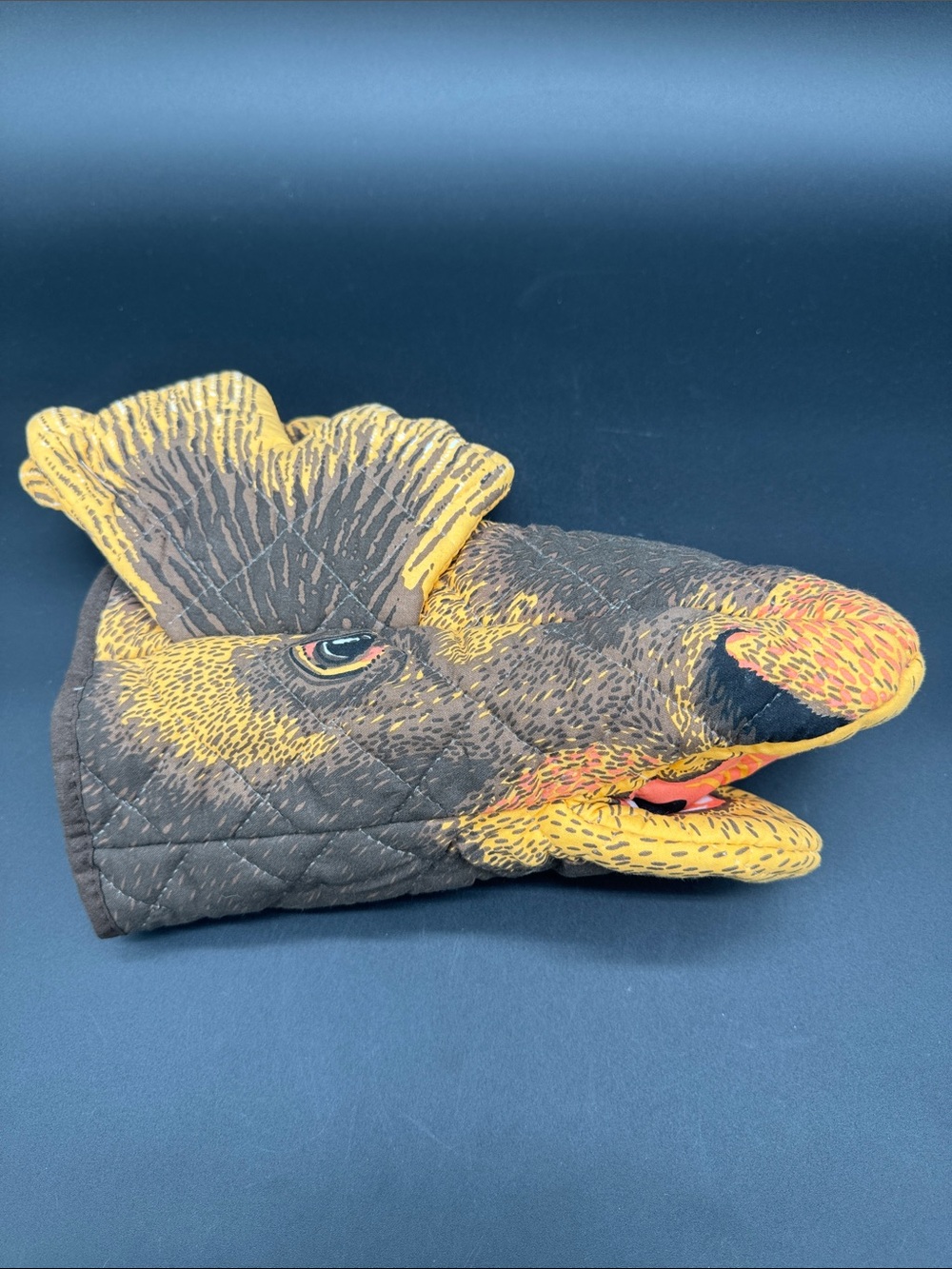 Vintage 1992 Boston Warehouse Trading Corp moose-shaped oven mitt